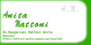 anita mattoni business card